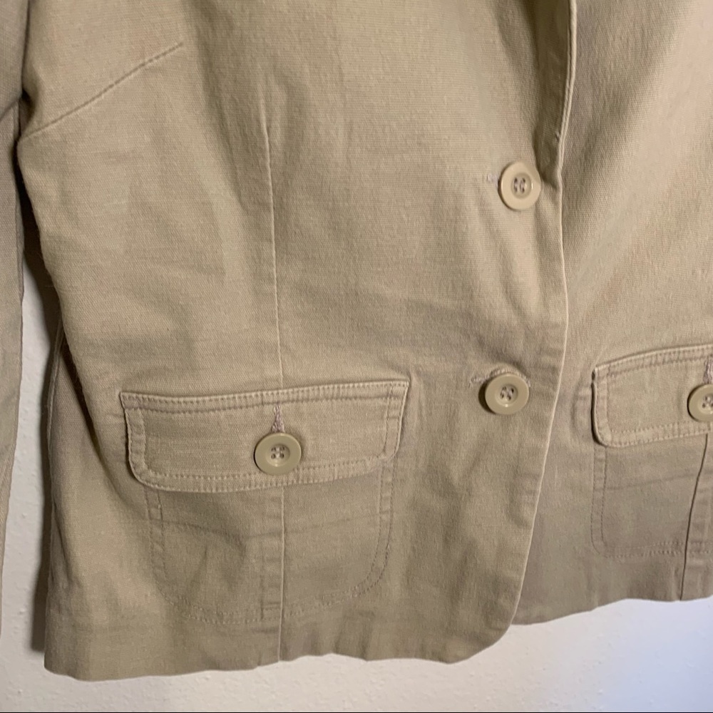 Vintage Guess Jeans 2 Button Blazer Beige - Picture 5 of 9